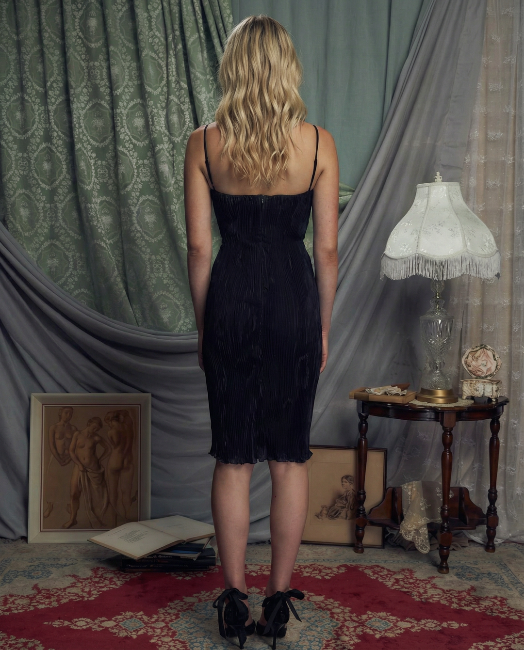 Virginia | Pleated Corset Midi Dress