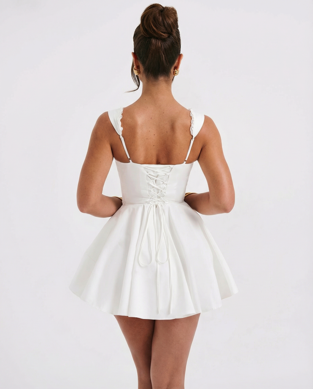 Iris | Mini Dress with Corset Waist and Flared Skirt