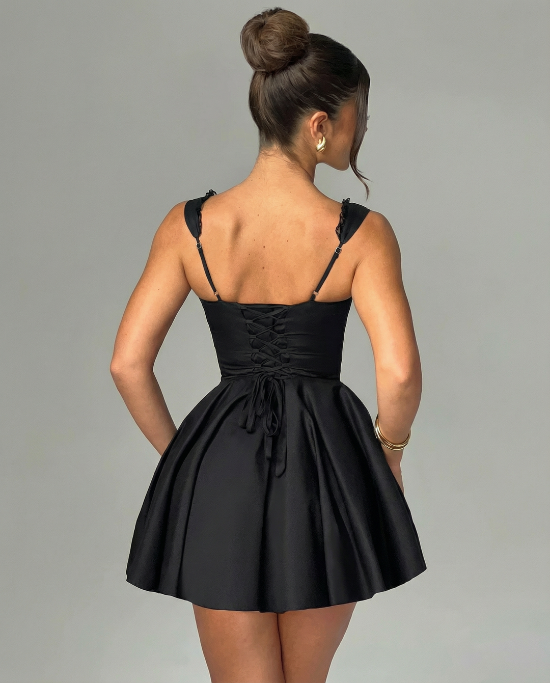 Iris | Mini Dress with Corset Waist and Flared Skirt