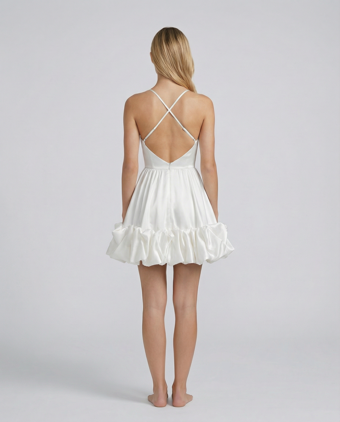 Inez | Mini Dress with Bustier Corset and Flounce Hem