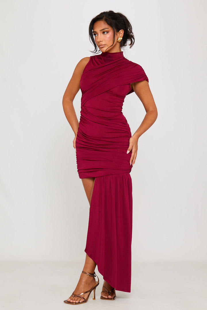 Marlee | High Neck Ruched Mini Dress
