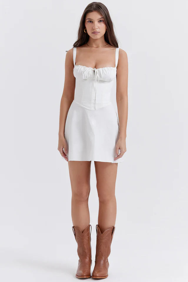 Mandy | Corset Mini Dress with Ruched Bust Detail