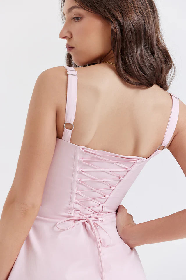 Mandy | Corset Mini Dress with Ruched Bust Detail