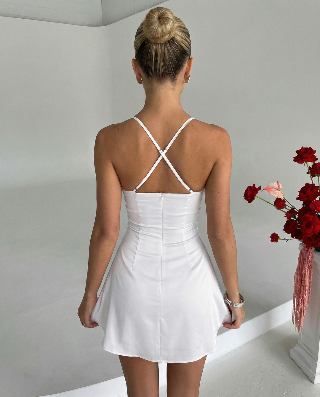 Clarise | Mini Dress with Cross Back Straps