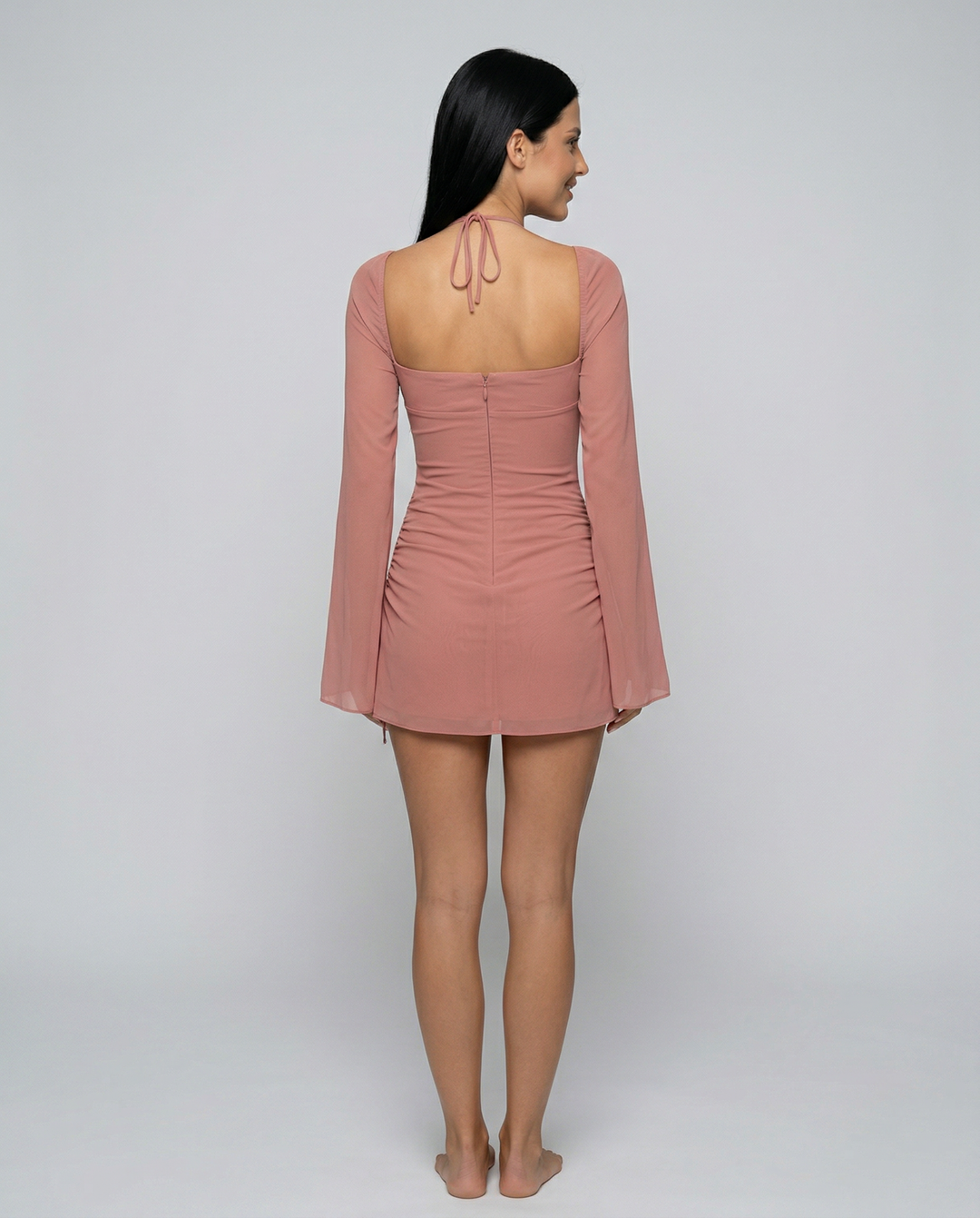 Lauren | Mini Dress with Halter Neck and Side Cutout