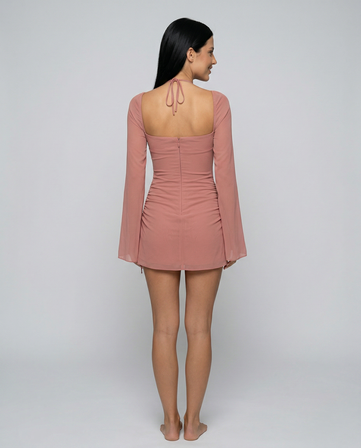Lauren | Mini Dress with Halter Neck and Side Cutout