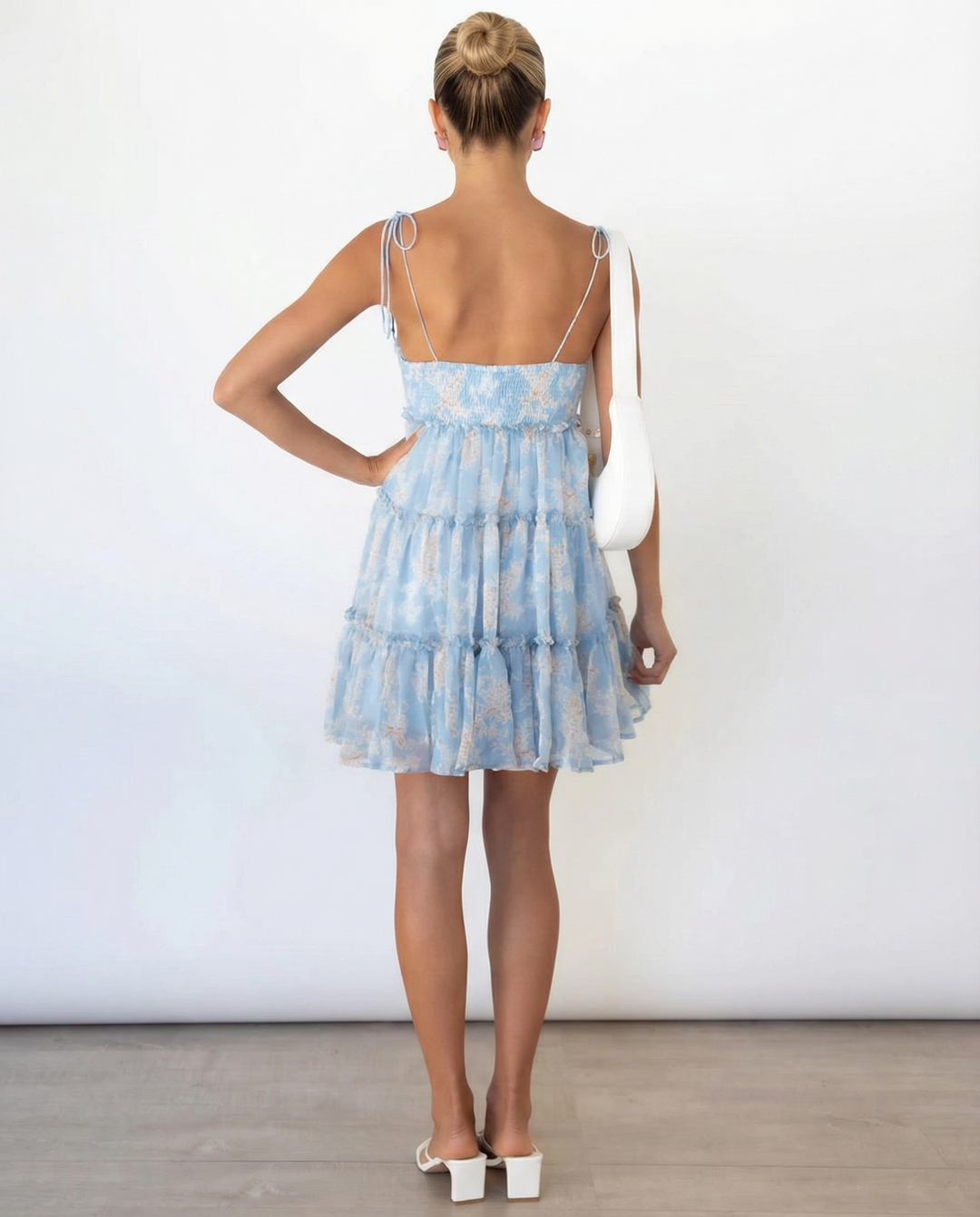 Lauri | Mini Dress with Floral Print and Ruffled Skirt