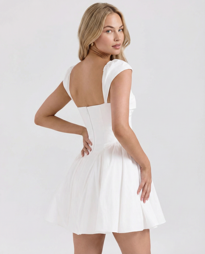 Florence | Corset Mini Dress with Strapless Plunge Neck