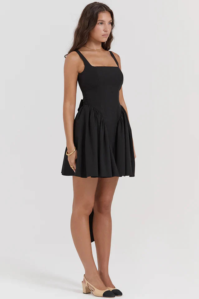 Brandy | Mini Dress with Open Back and Bow Detail