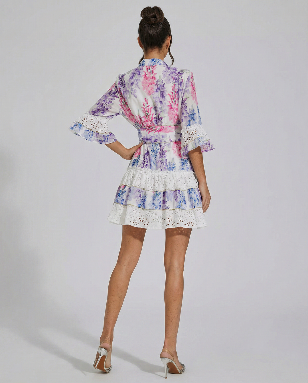 Kimora | Floral Mini Dress with Belted Waist
