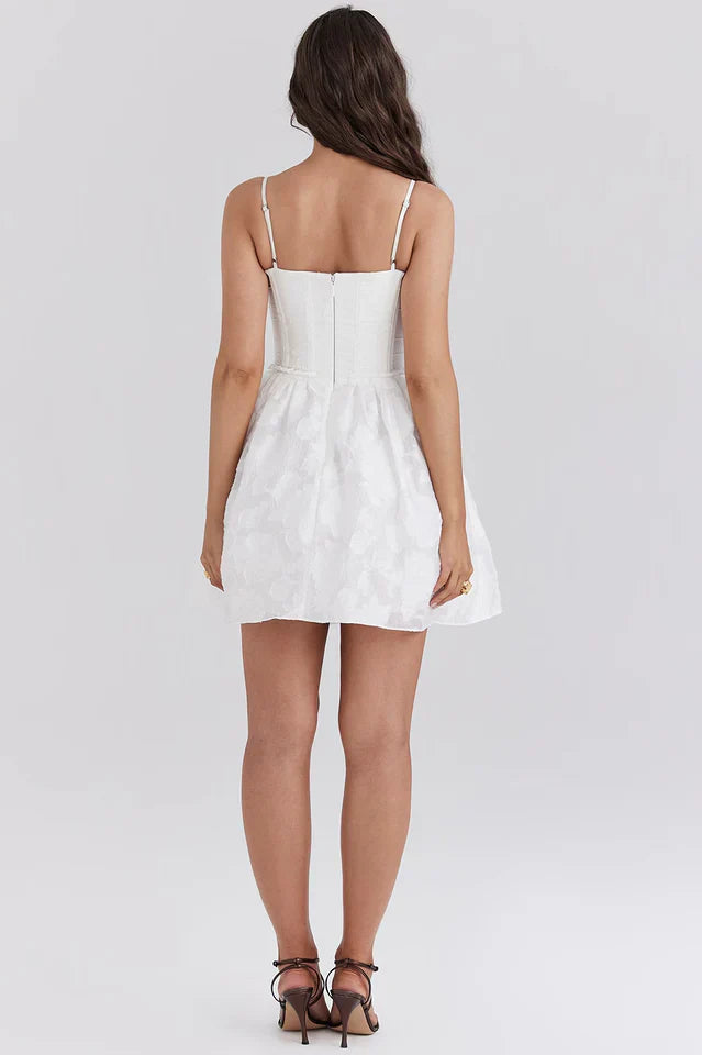 Merle | Mini Dress with Jacquard Corset Bodice