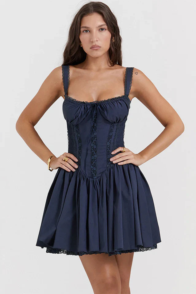 Karla | Corset Mini Dress with Gathered Skirt