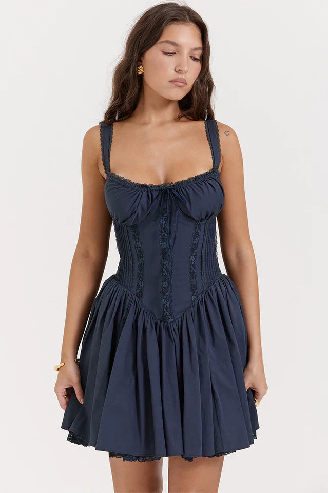 Karla | Corset Mini Dress with Gathered Skirt