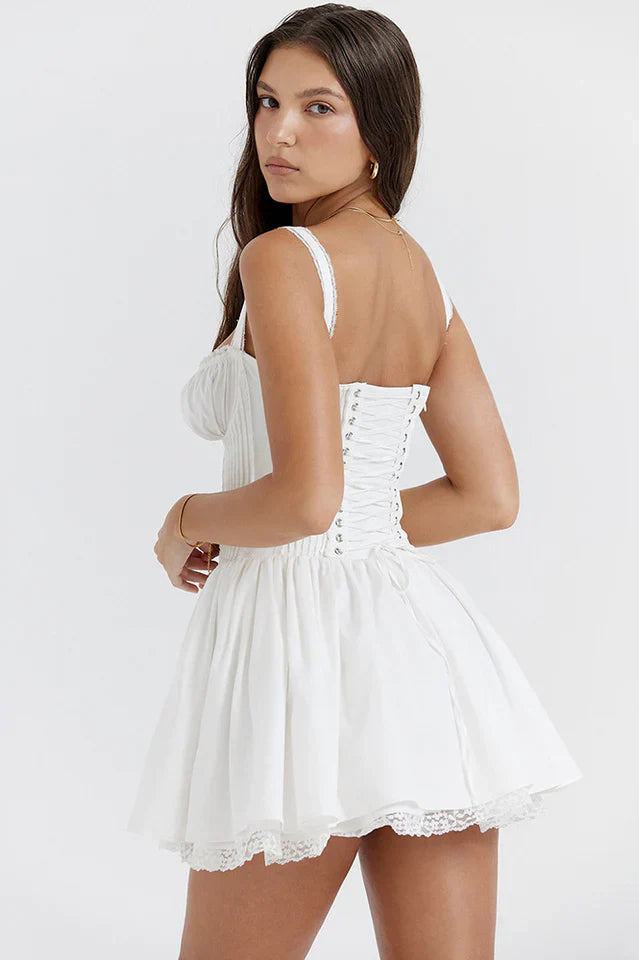 Karla | Corset Mini Dress with Gathered Skirt