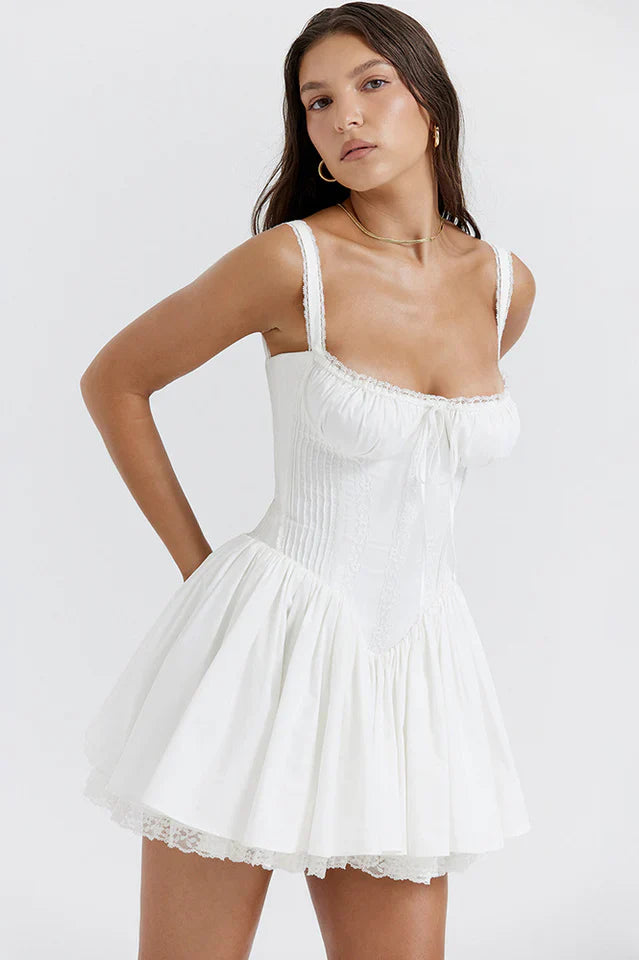 Karla | Corset Mini Dress with Gathered Skirt