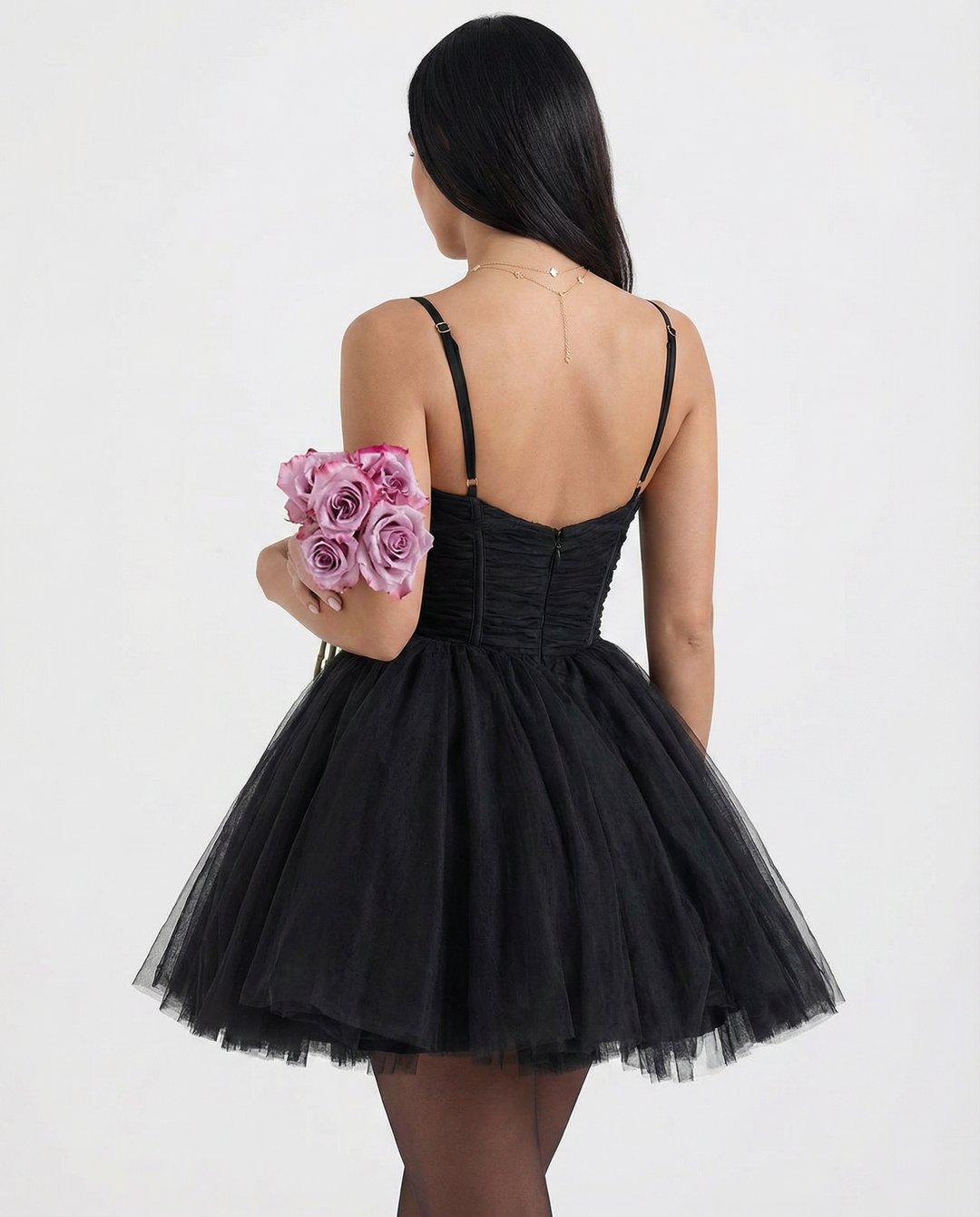 Tara | Tulle Mini Dress with Structured Bodice