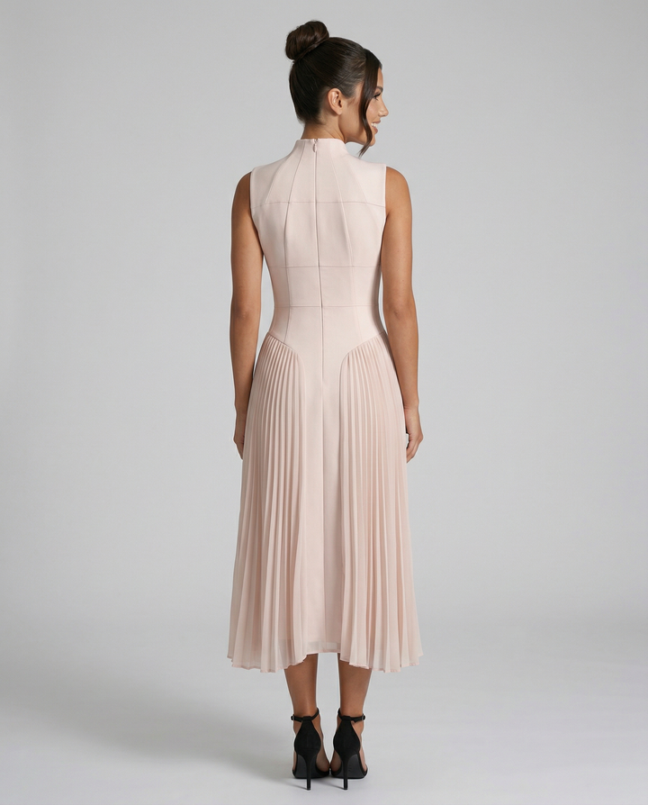 Aubree | Midi Dress with Pleated Skirt