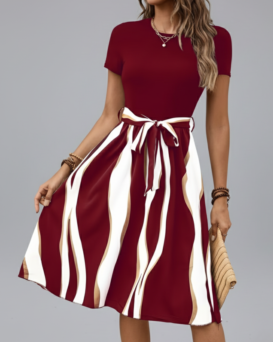 Elina | Midi Dress with Tie Band