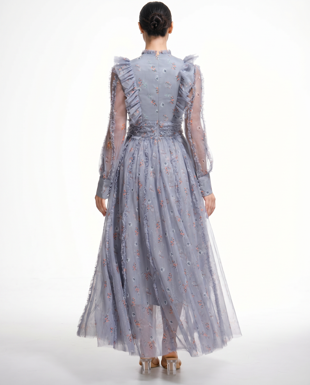 Beryl | Maxi Dress with Floral Print and Ruffle Details