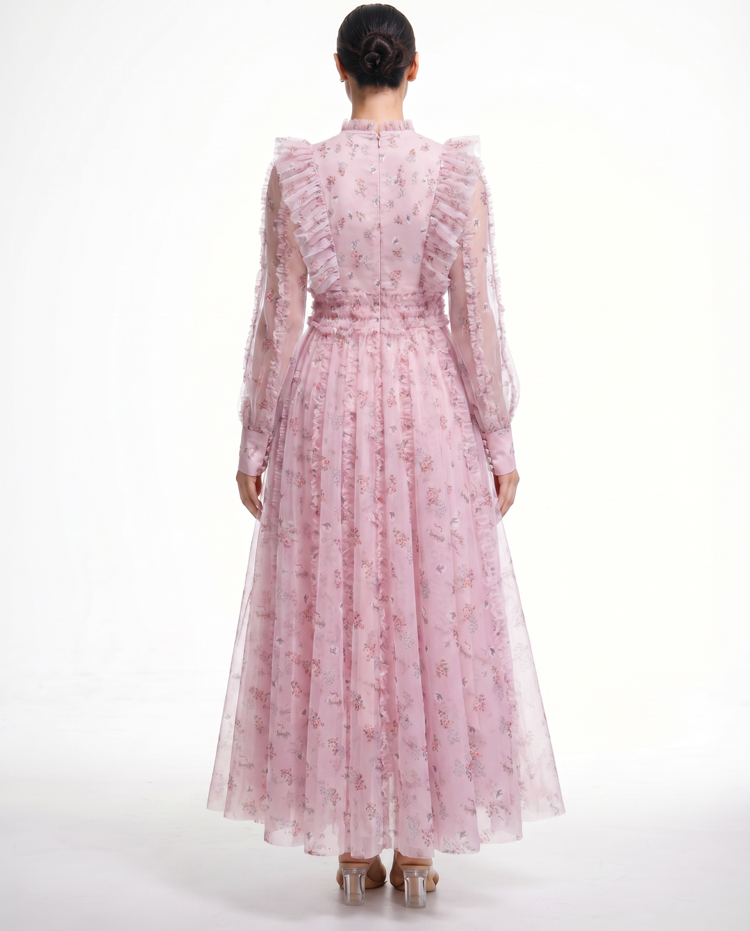 Beryl | Maxi Dress with Floral Print and Ruffle Details