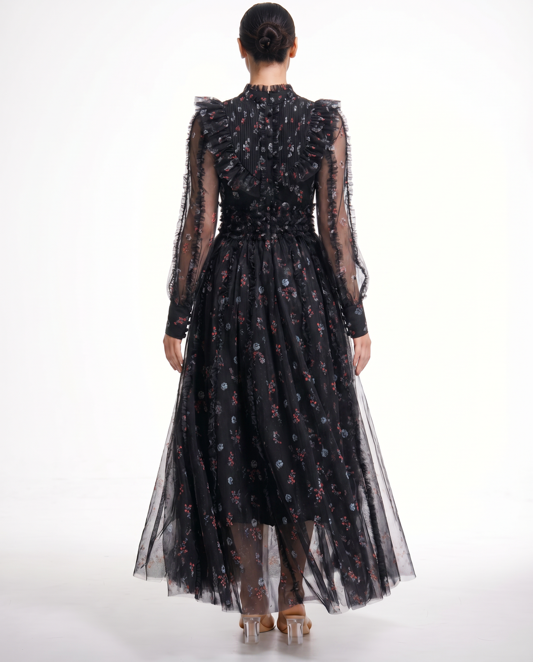 Beryl | Maxi Dress with Floral Print and Ruffle Details