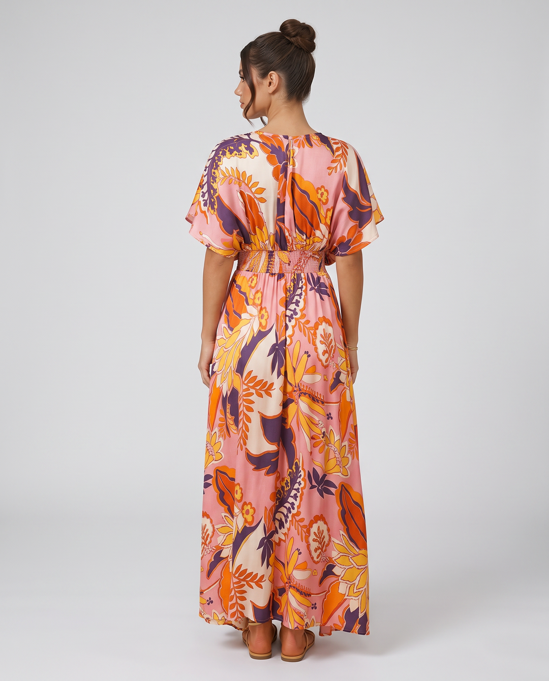 Nola | Maxi Dress with Floral Print and Elastic Waist
