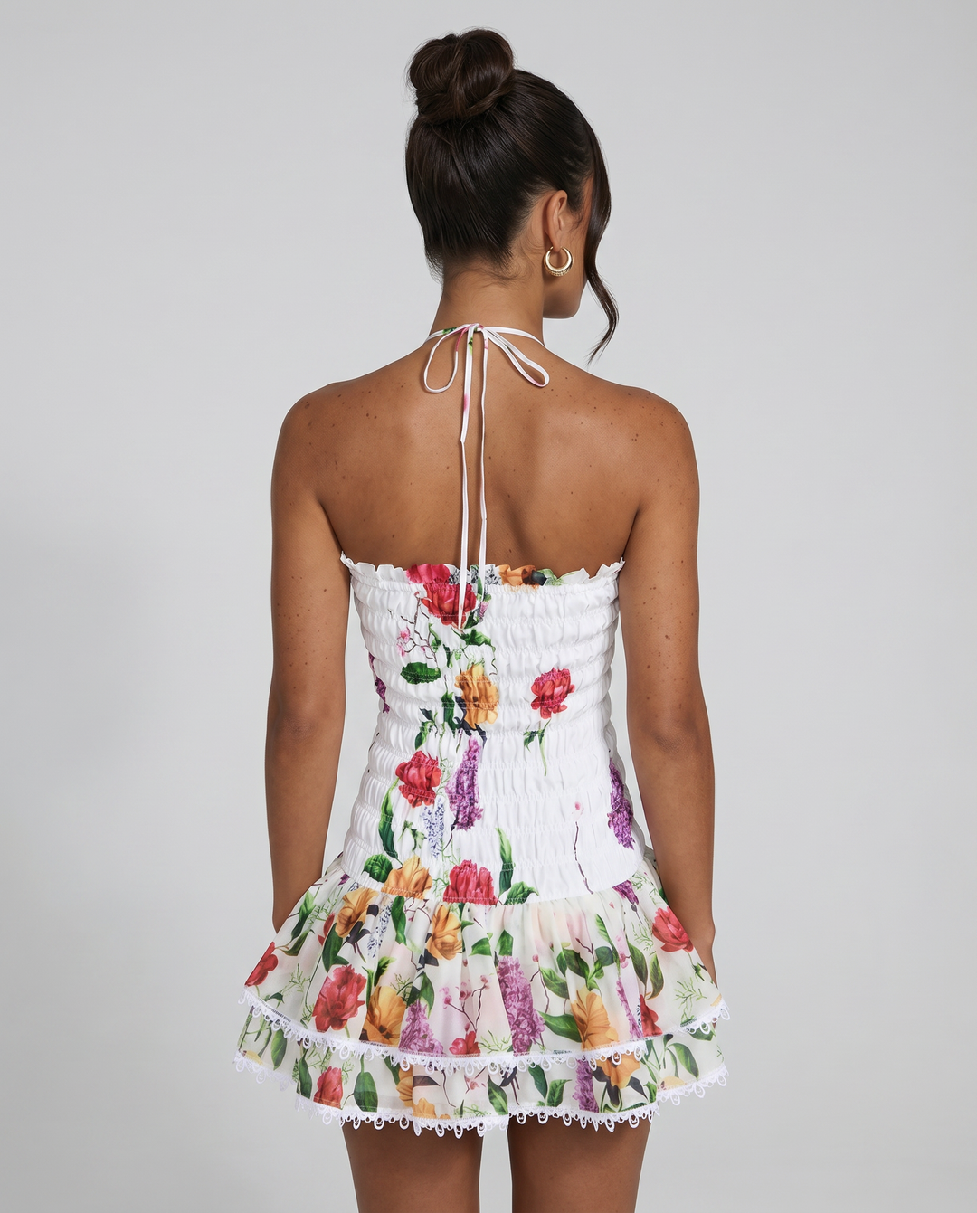 Kellie | Mini Dress with Floral Print and Ruffle Hem