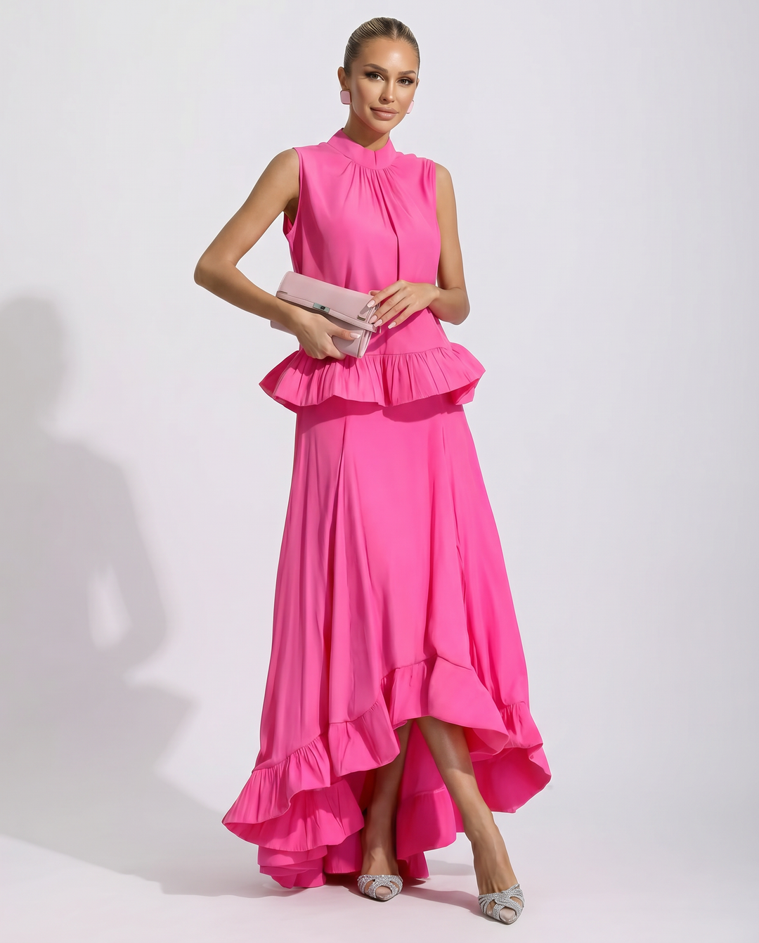 Mona | Two-Piece Maxi Set with Ruffle Skirt