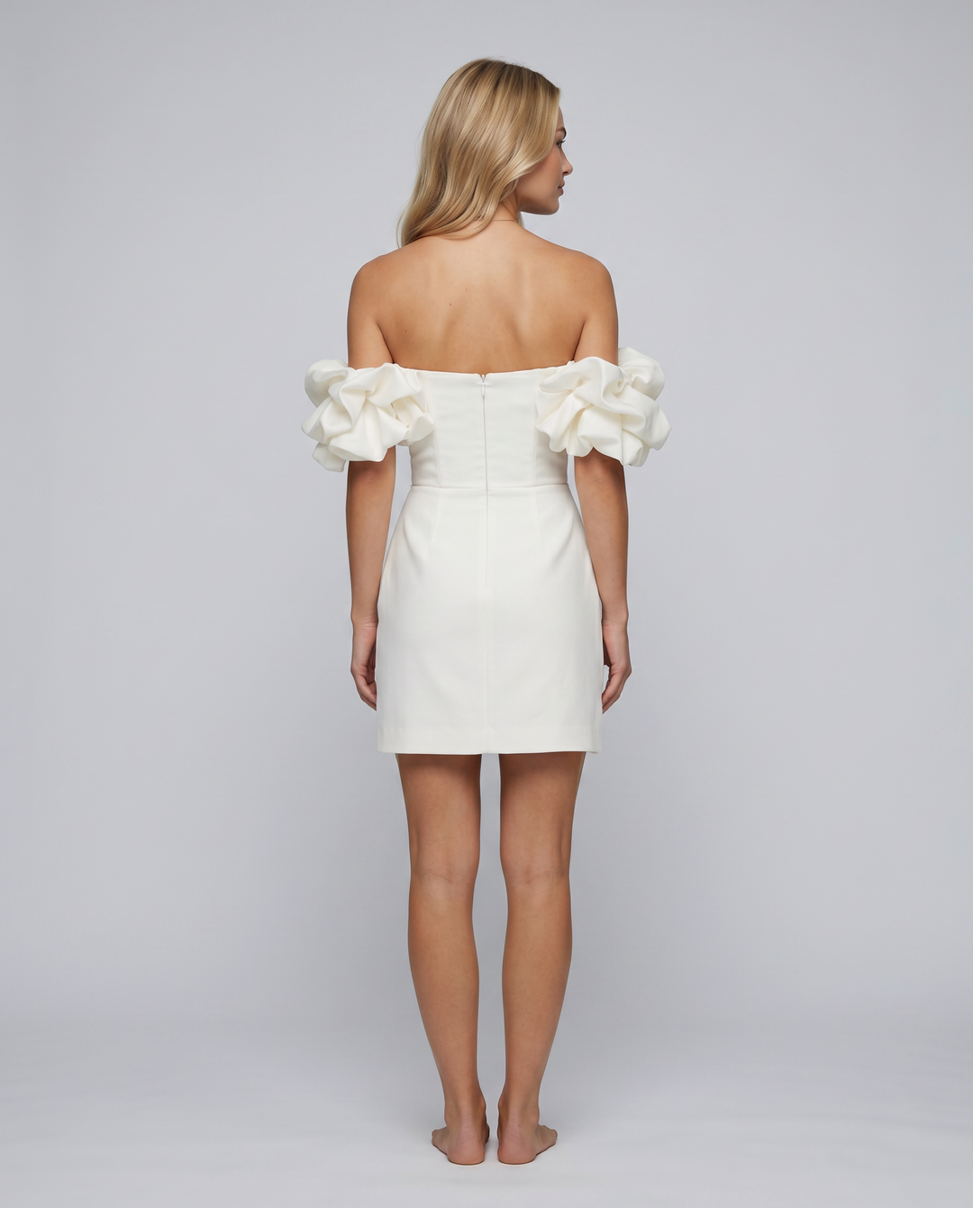Brianna | Mini Dress with Off-Shoulder Ruffle Sleeves