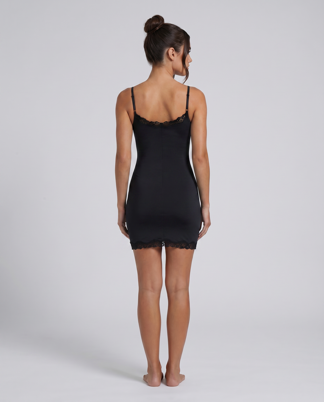 Melanie | Mini Slip Dress with Lace Trim