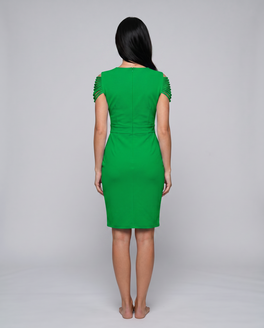 Luisa | Mini Dress with V-Neck and Draped Skirt