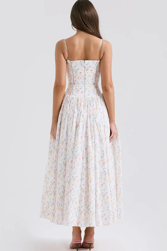 Ursula | Midi Dress with Corset Bodice