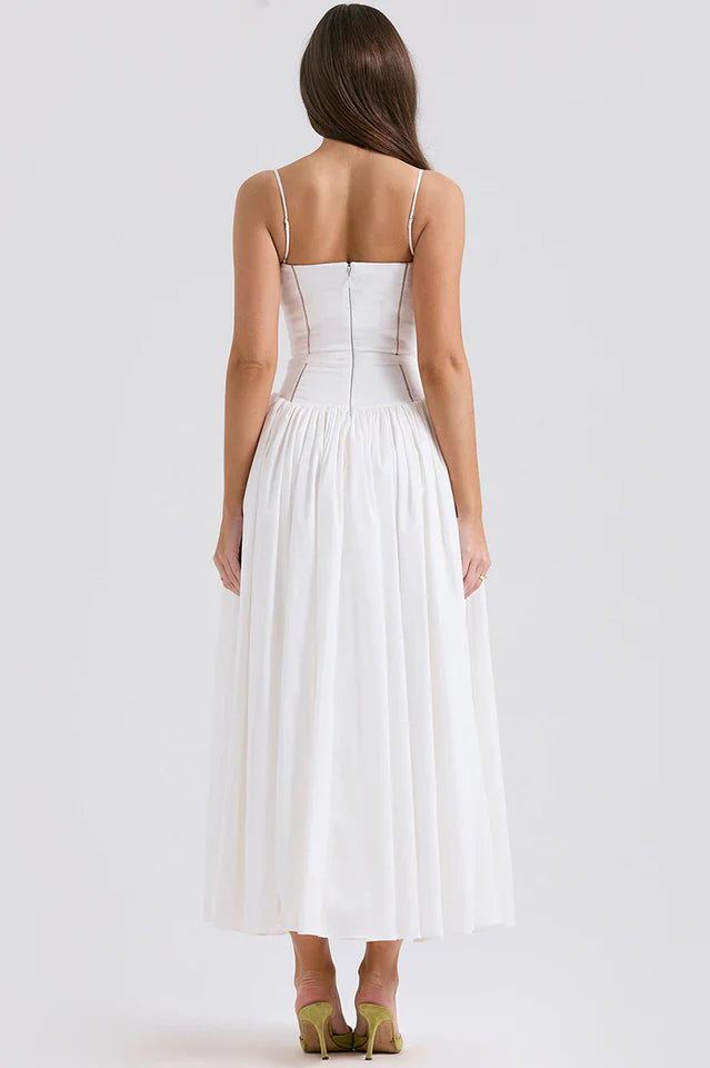Ursula | Midi Dress with Corset Bodice