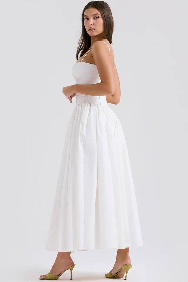 Ursula | Midi Dress with Corset Bodice