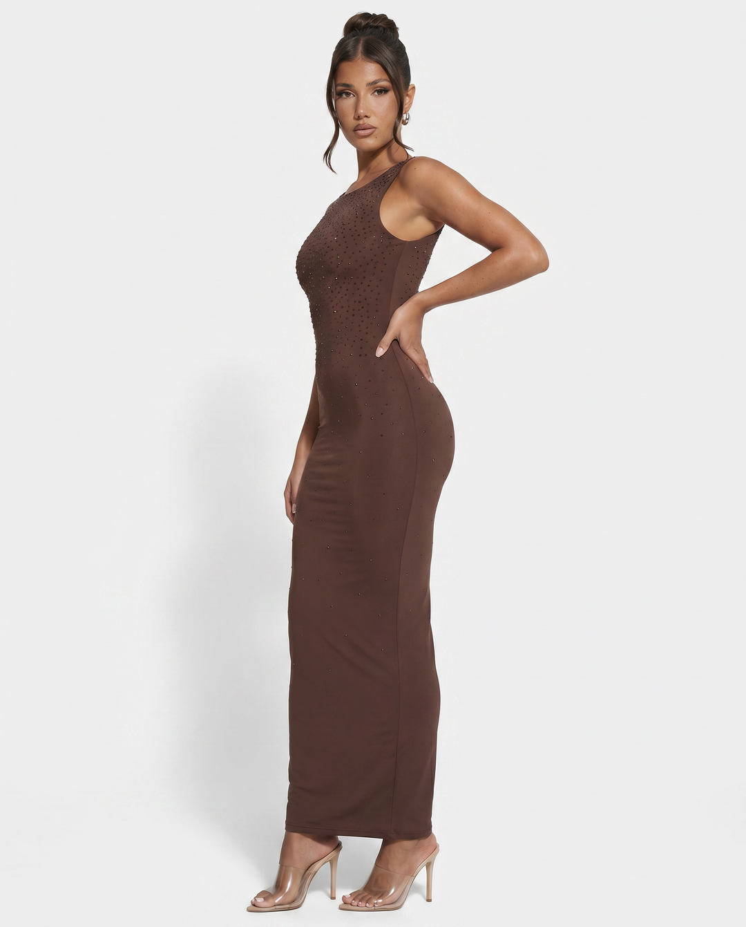 Shari | Maxi Dress with Cami Straps and Side Slit
