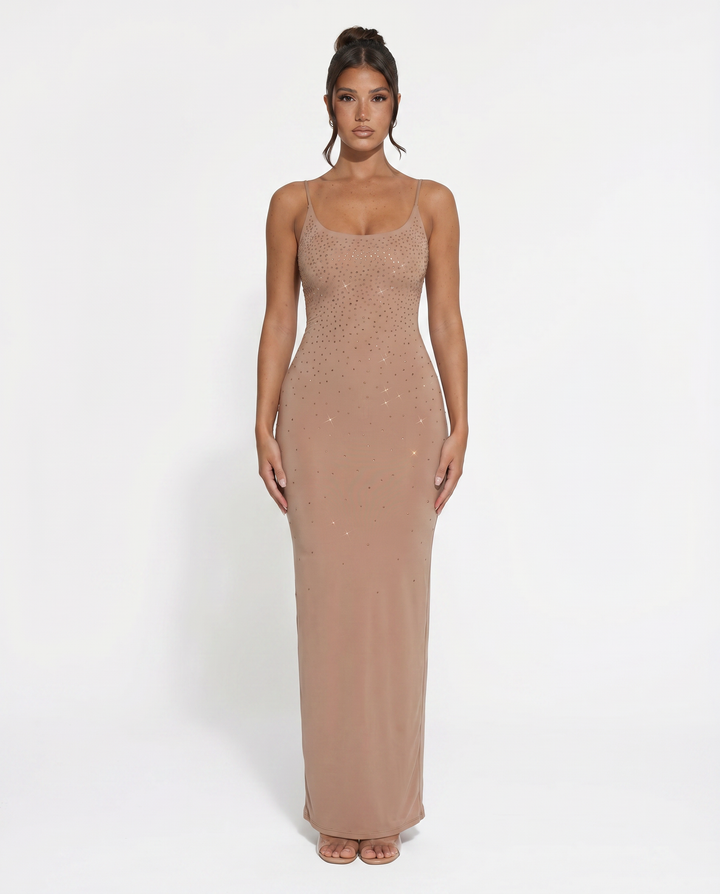 Shari | Maxi Dress with Cami Straps and Side Slit