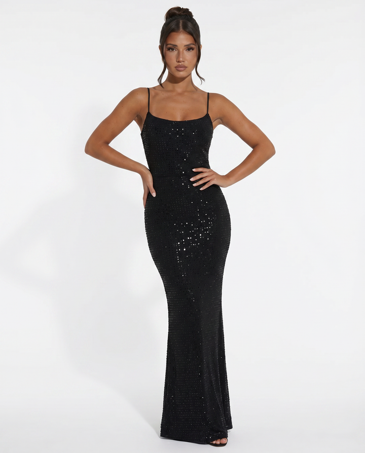 Shari | Maxi Dress with Cami Straps and Side Slit