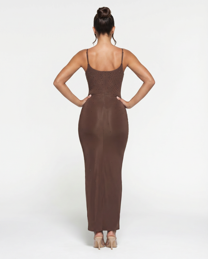Shari | Maxi Dress with Cami Straps and Side Slit