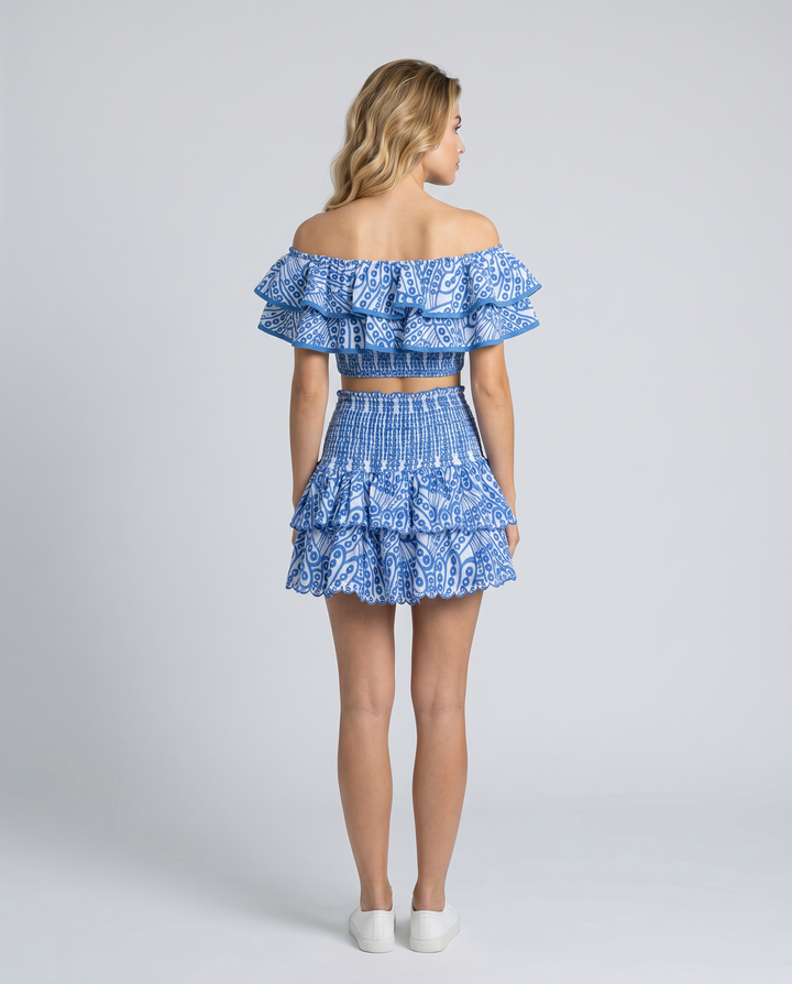 Annie | Two-Piece Ruffle Set with Mini Skirt