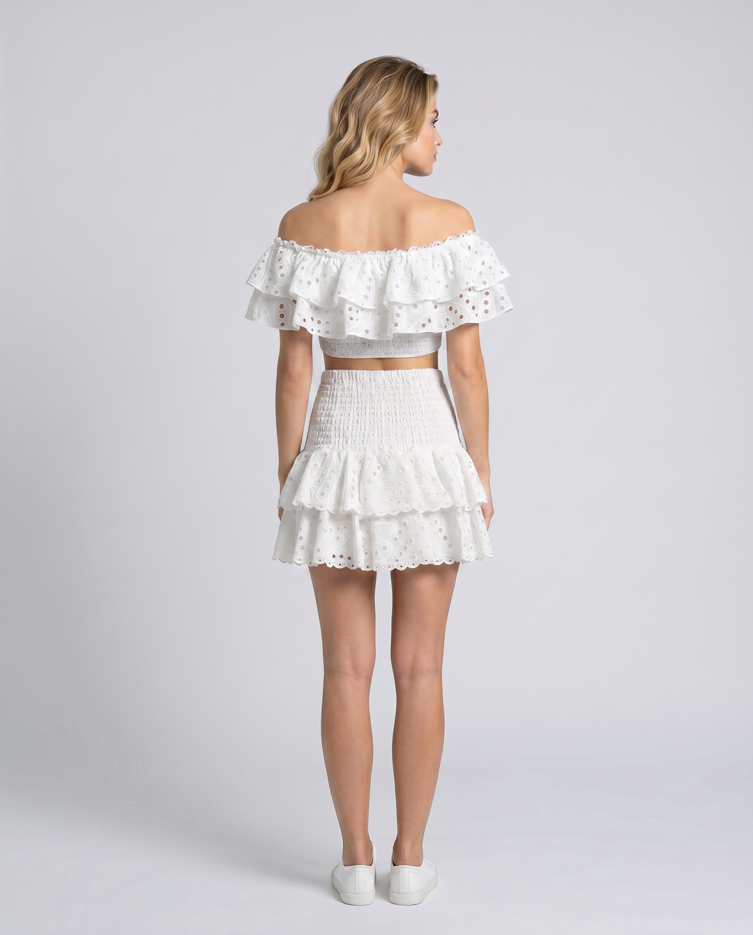 Annie | Two-Piece Ruffle Set with Mini Skirt
