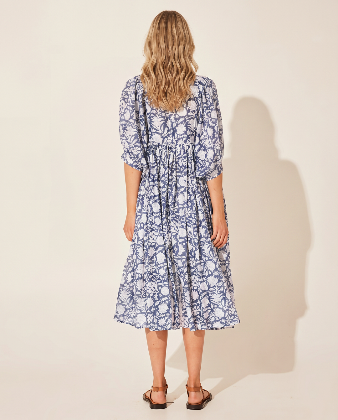 Mona | Midi Boho Dress with Floral Print