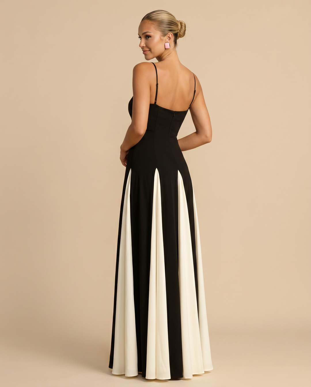 Lupe | Maxi Dress with Contrast Panel Skirt