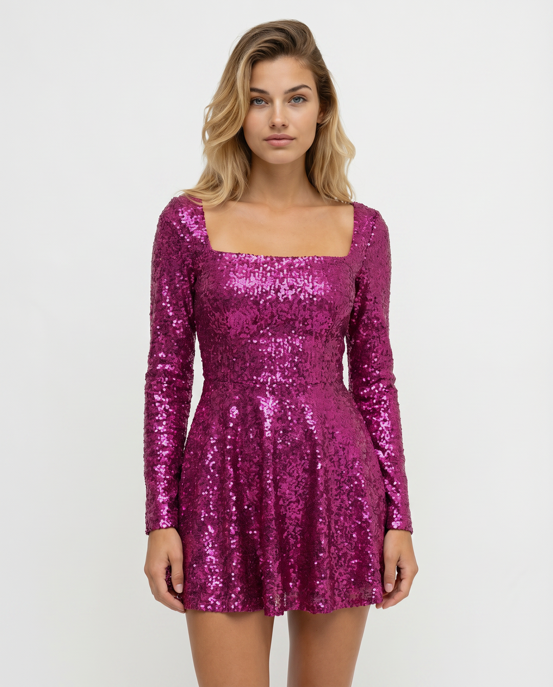 Vivian | Mini Sequin Dress with Lace-Up Back