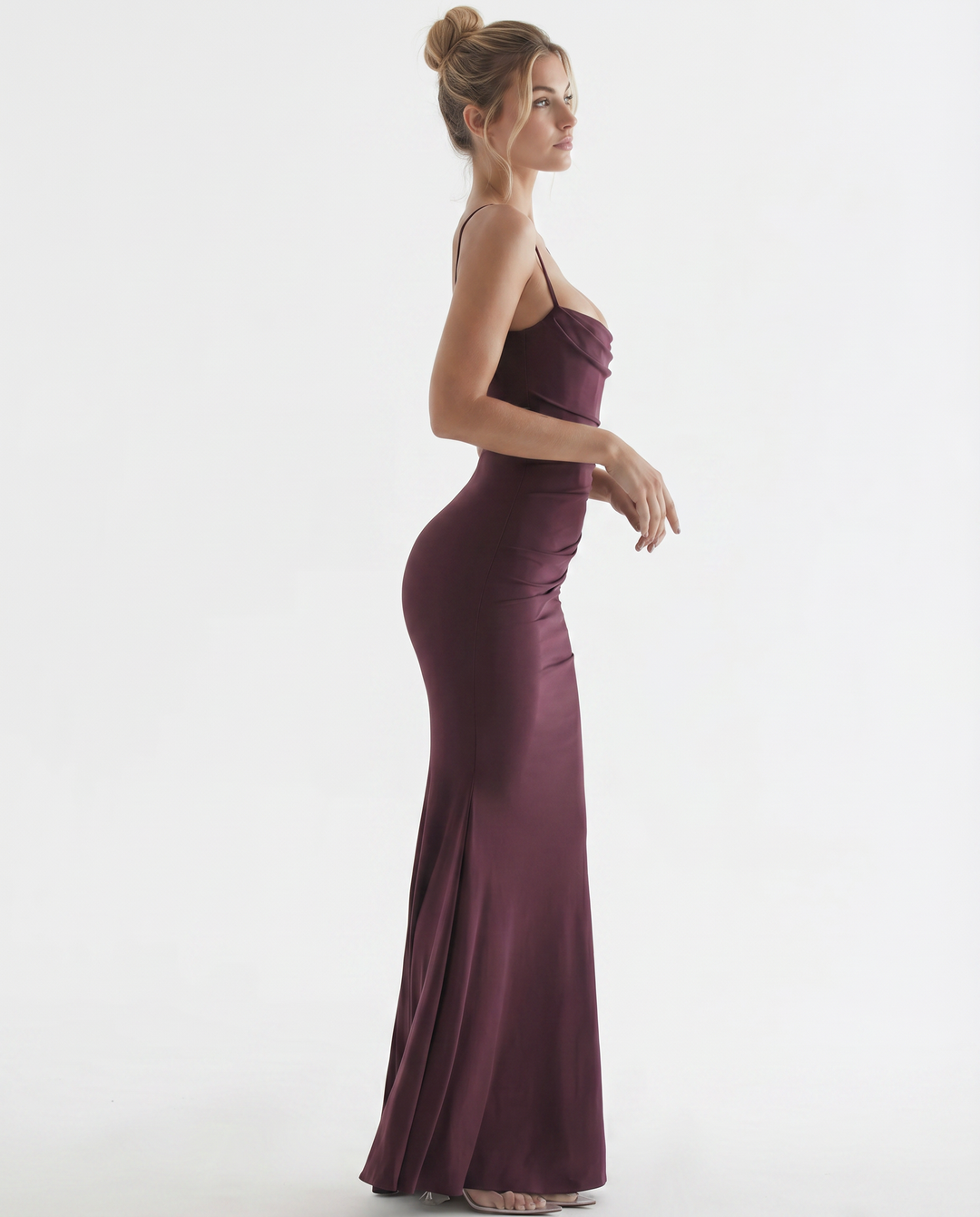 Mia | Maxi Bodycon Dress with Cowl Neck