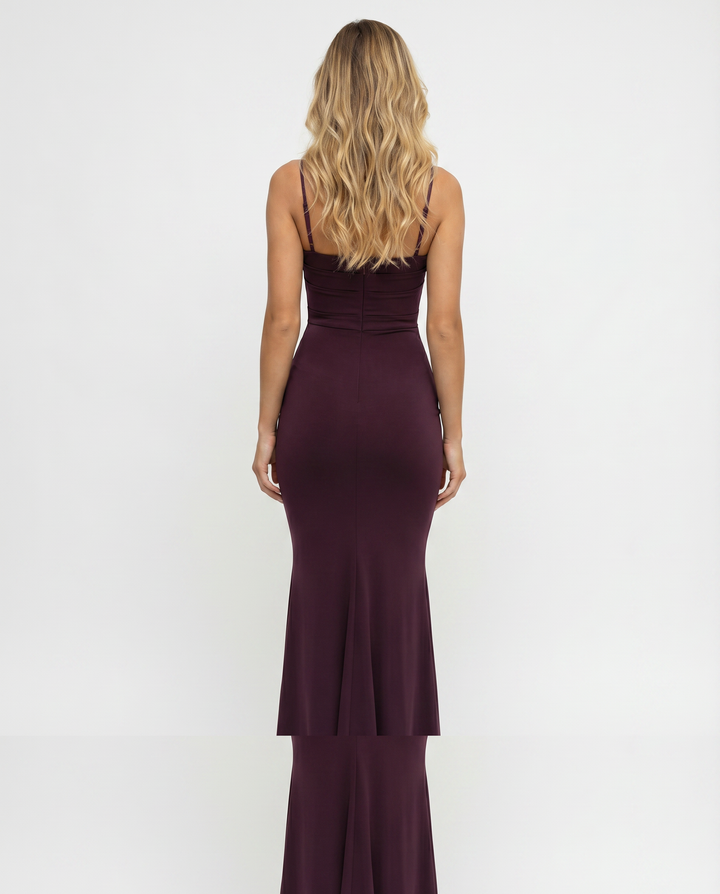 Mia | Maxi Bodycon Dress with Cowl Neck