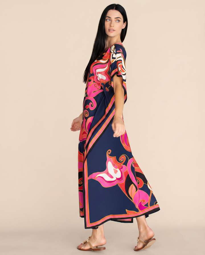Baylor | Maxi Kaftan Dress with V-Neck and Side Slits