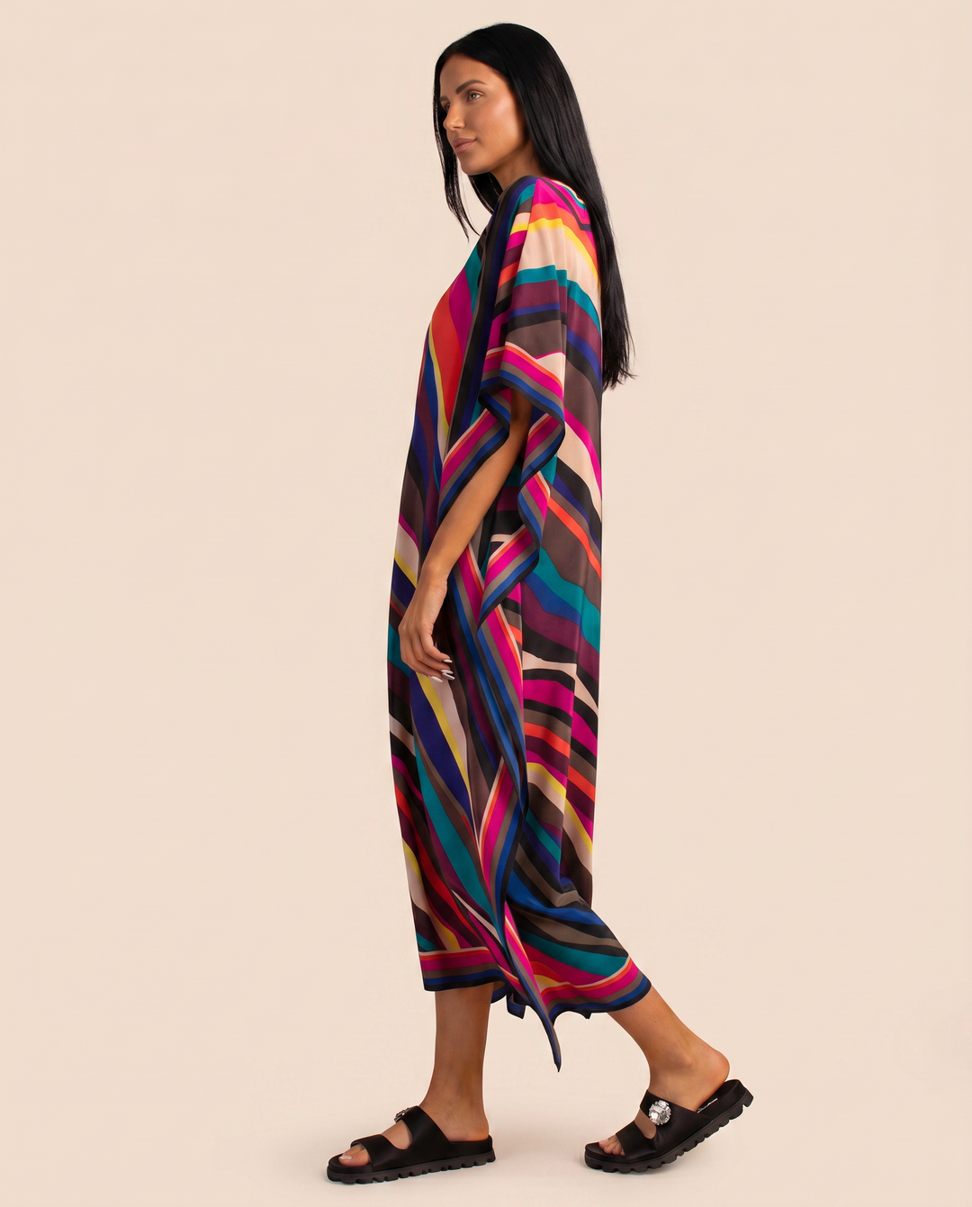 Baylor | Maxi Kaftan Dress with V-Neck and Side Slits