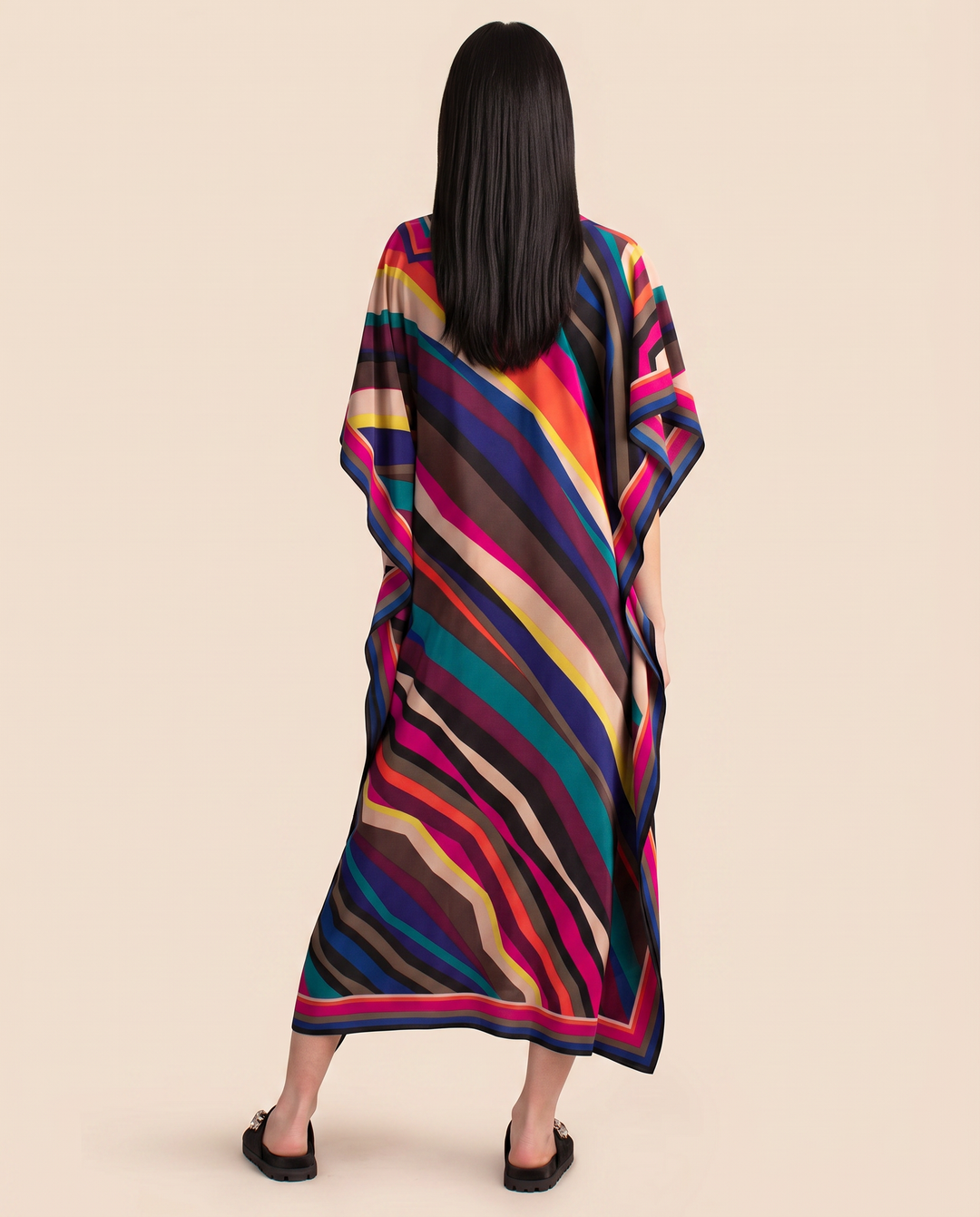 Baylor | Maxi Kaftan Dress with V-Neck and Side Slits