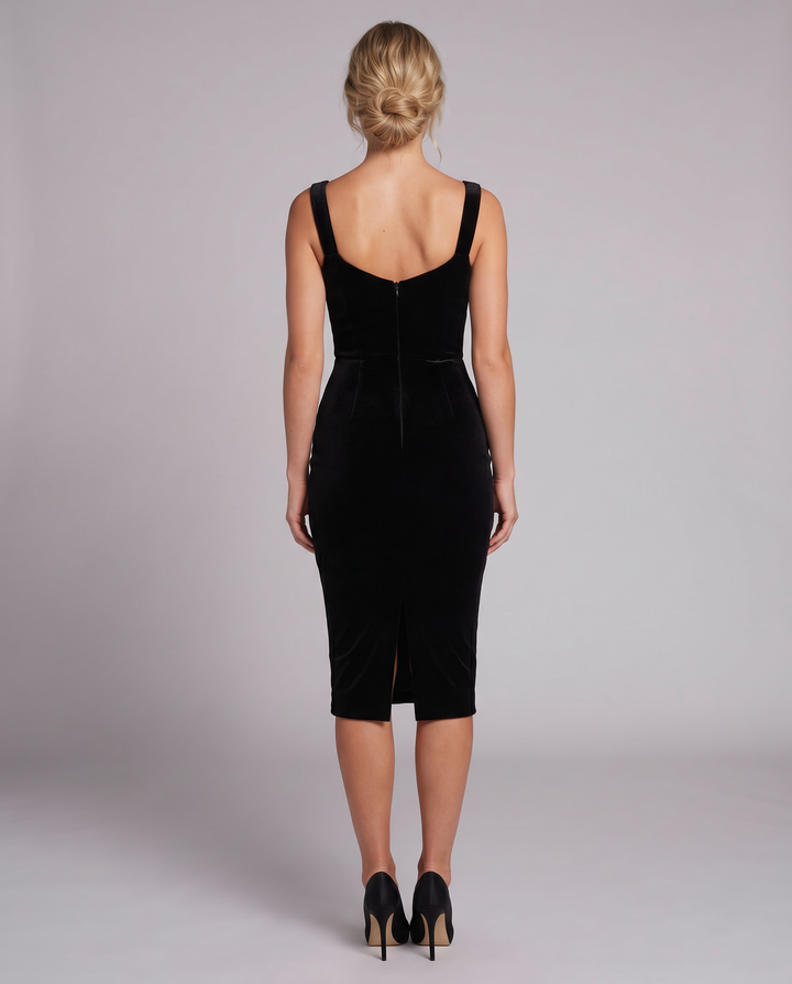 Ruby | Midi Dress with Lace Corset Panel