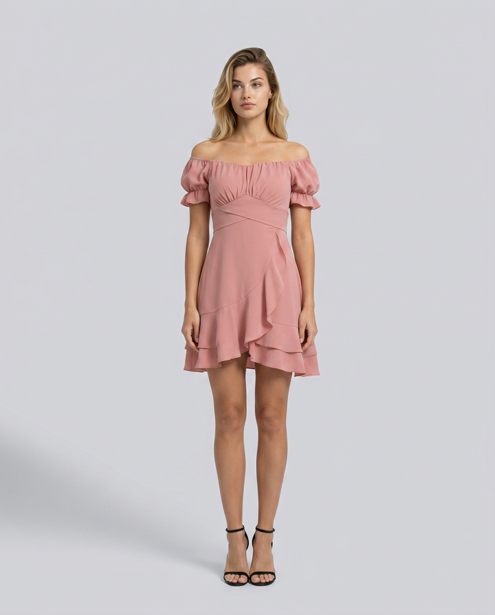 Shari | Mini Dress with Ruffled Hem